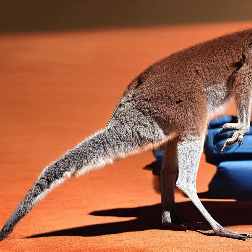 Image similar to kangaroo robocop, photo, detailed, 4k