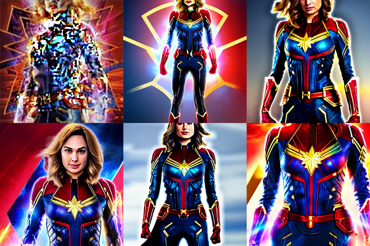 Prompt: Gal Gadot as captain marvel