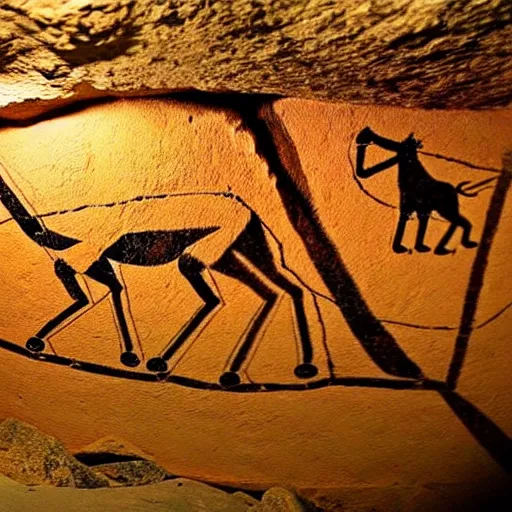 Image similar to god, paleolithic cave art