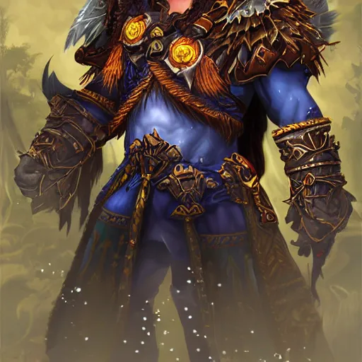 Image similar to king of crows world of warcraft hero portrait