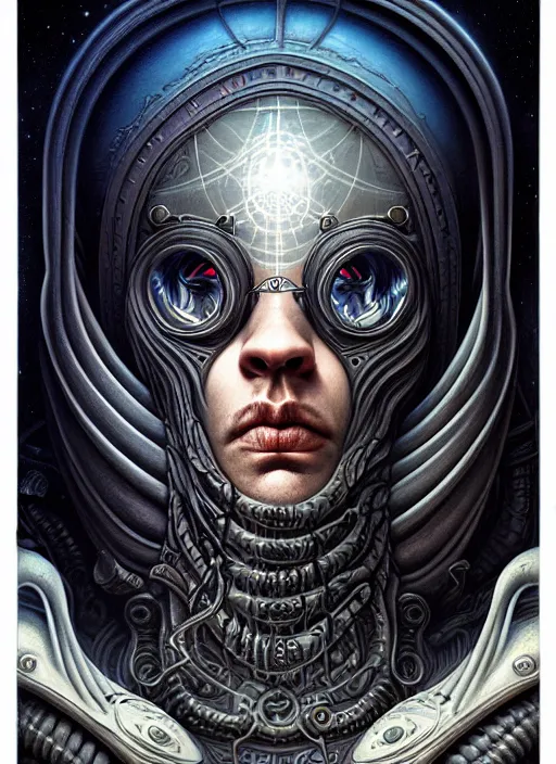 cosmic lovecraft giger fractal random hero portrait, | Stable Diffusion ...