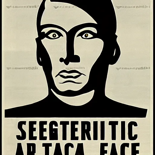 Image similar to esoteric orwellian art, nineteen eighty - four art deco, face, propaganda poster, totalitarian art