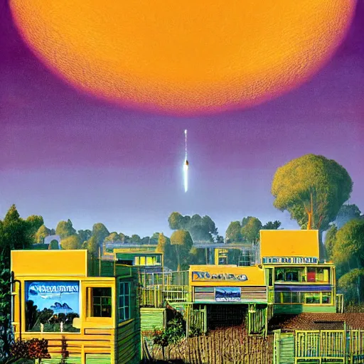 Prompt: nuketown 2025 painted by Tim White,