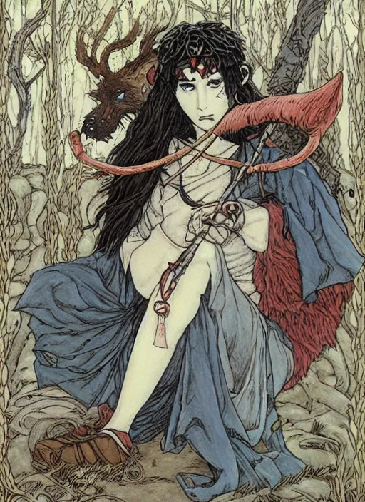 Image similar to Princess Mononoke by Rebecca Guay