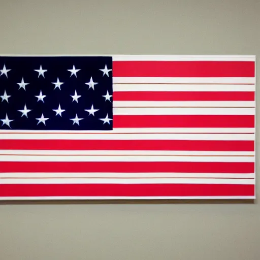 Prompt: A miminalist version of the US American Flag