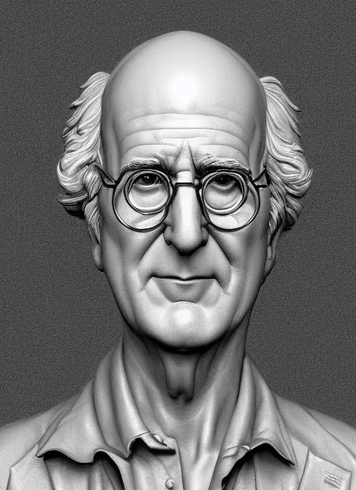 Prompt: digital _ painting _ of _ larry david statue _ by _ filipe _ pagliuso _ and _ justin _ gerard _ symmetric _ fantasy _ highly _ detailed _ realistic _ intricate _ port