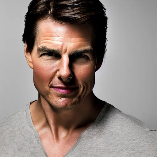 Prompt: A photo of Tom Cruise, head shoot, promo shoot, studio lighting