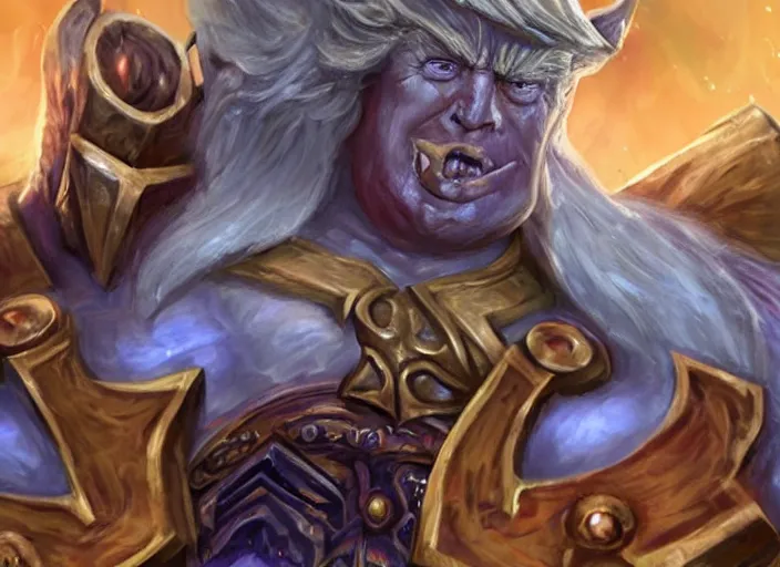 Image similar to donald trump as old god c'thun in world of warcraft