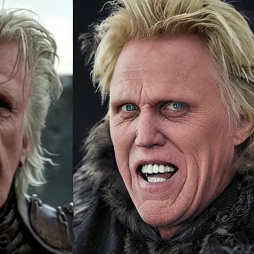Image similar to gary busey as a villain in game of thrones