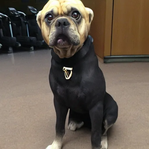 Prompt: most muscular dog in the world, named Buddy, guinness book photo