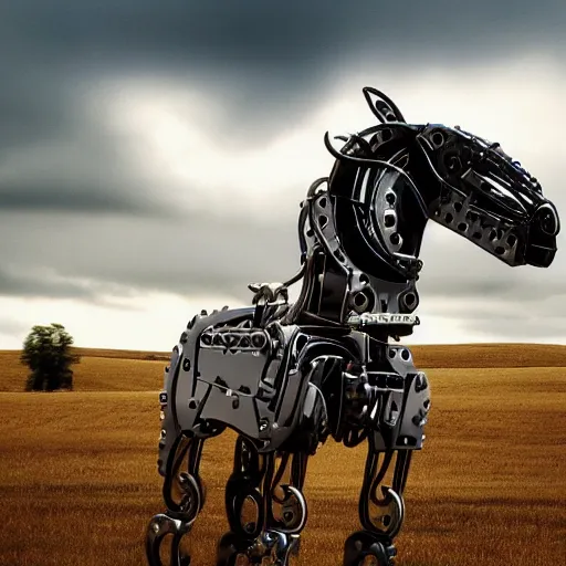 Prompt: Mechanical horse