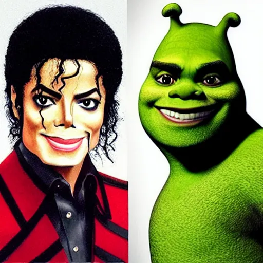 Image similar to “Michael Jackson as Shrek”