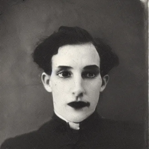 Prompt: headshot edwardian photograph of john linnell, 1 9 2 0 s, sinister, evil, realistic face, 1 9 1 0 s, grainy, victorian, soft blur