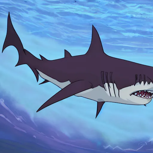 Image similar to Concept art for a shark vtuber model, digital art