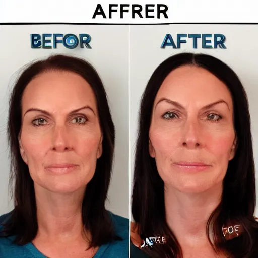 Prompt: before and after photos of botox surgery