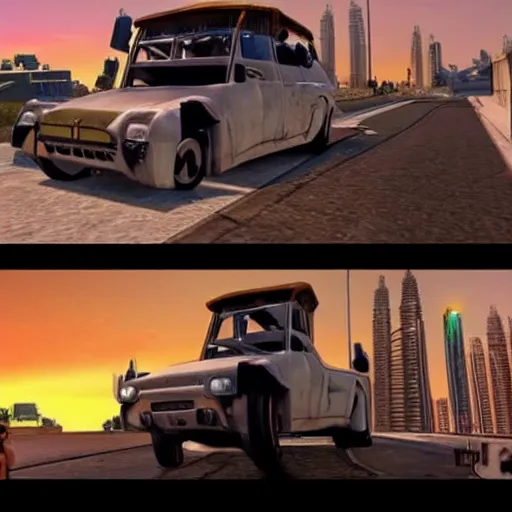 Image similar to gta : dubai, final fantasy