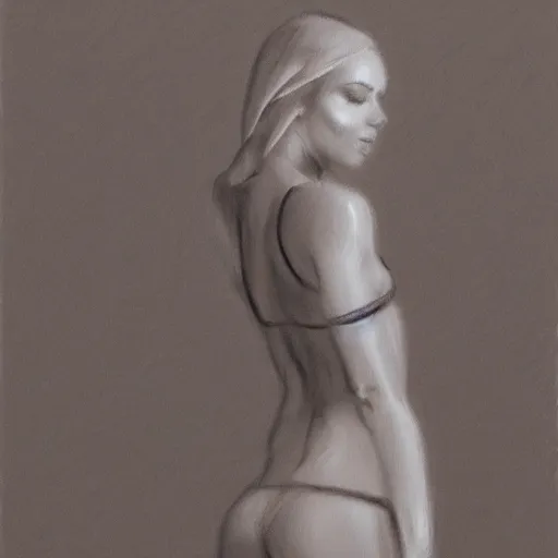 Prompt: a faceless!!!!! woman posing for the camera, charcoal painting!!!!!, trending on artstation, 4 k, 8 k, artstation hd, artstation hq, artistic interpretation, 1 9 5 0 s style