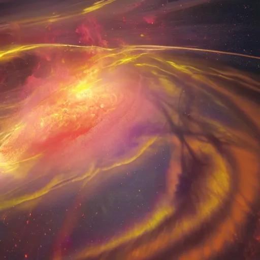 Prompt: gravitational galactic maelstrom, fire, vray