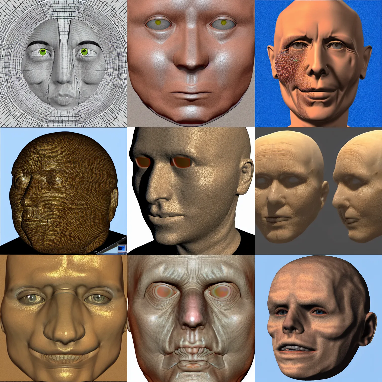Prompt: uv unwrapped texture map of human face albedo