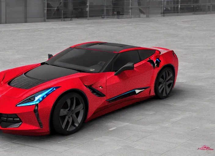 Prompt: hyperrealism, detailed textures, photorealistic 3 d render, a photorealistic futuristic corvette stingray concept car with a sky full of stars colour scheme, sharp focus, ultra realistic, ultra high pixel detail, cinematic, intricate, cinematic light, concept art, illustration, art station, unreal engine 8 k