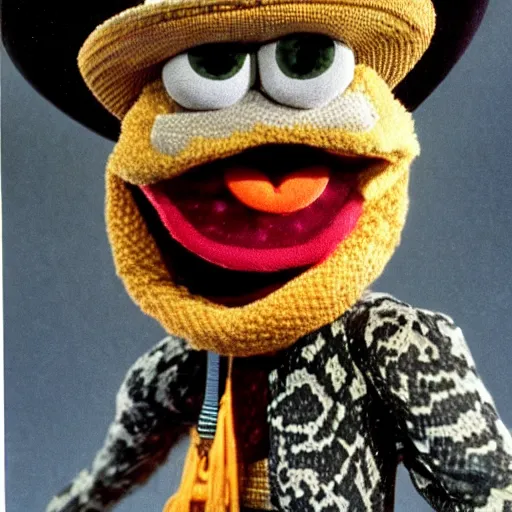 Image similar to cowboy snake jim henson muppet