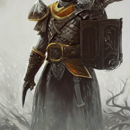 Prompt: Duck in armor, portrait, woods, magic the gathering artwork, D&D, fantasy, cinematic lighting, centered, symmetrical, highly detailed, digital painting, artstation, concept art, smooth, sharp focus, illustration, volumetric lighting, epic Composition, 8k, art by Akihiko Yoshida and Greg Rutkowski and Craig Mullins, oil painting, cgsociety