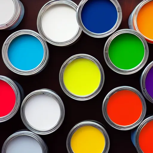 Image similar to can of paint, minimal, modern, solid colors, mix