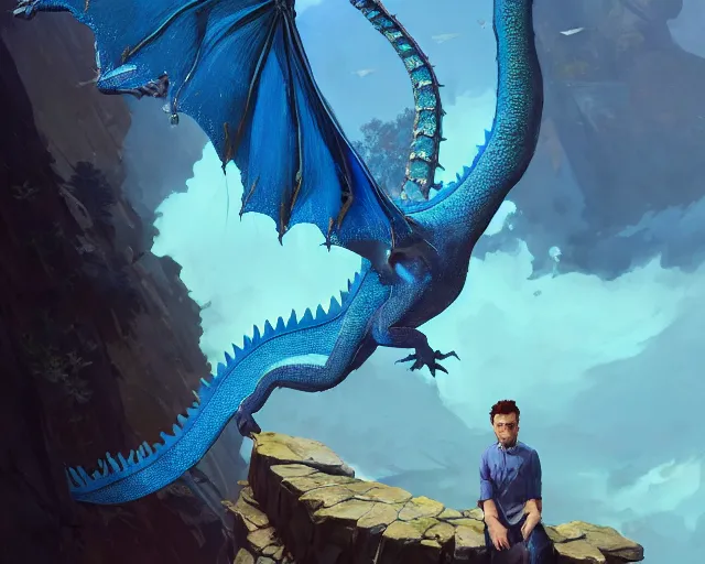 Image similar to highly detailed portrait of a blue flying dragon, in gta v, stephen bliss, unreal engine, fantasy art by greg rutkowski, loish, rhads, ferdinand knab, makoto shinkai and lois van baarle, ilya kuvshinov, rossdraws, tom bagshaw, global illumination, radiant light, detailed and intricate environment