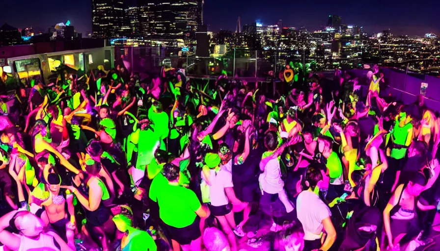Prompt: Rooftop Rave