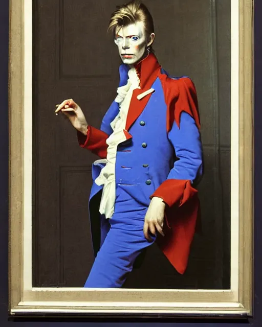 Image similar to david bowie by jean auguste dominique ingres