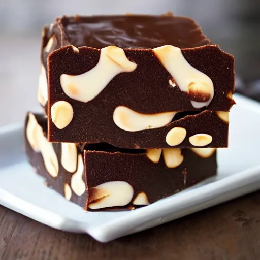 Prompt: chocolate vanilla peanut fudge