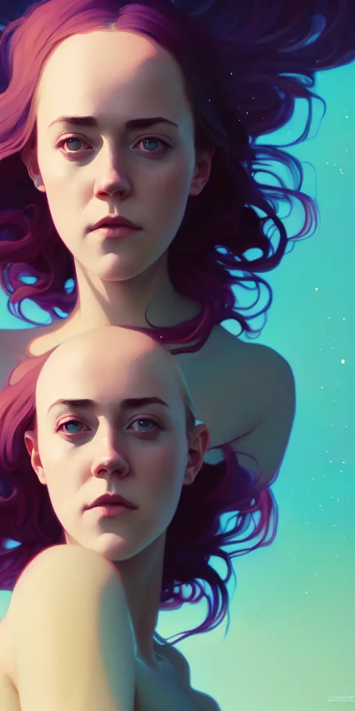 Image similar to portrait of jena malone, beautiful body, highly detailed vfx portrait, unreal engine, greg rutkowski, loish, rhads, beeple, makoto shinkai and lois van baarle, ilya kuvshinov, rossdraws, tom bagshaw, alphonse mucha, global illumination, detailed and intricate environment