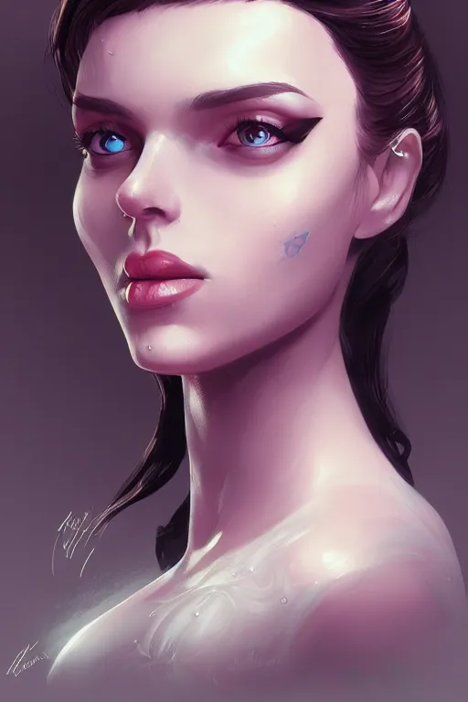 Image similar to empire lady, portrait, detailed art, artstation
