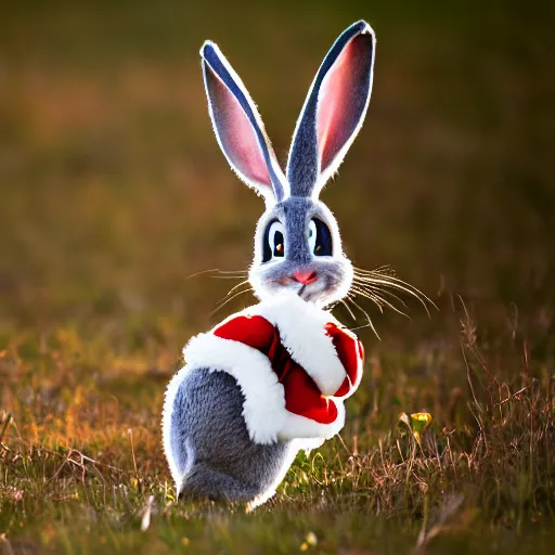 Image similar to Portrait of a bugs bunny, 85mm Lens F/1.8, award winning photography