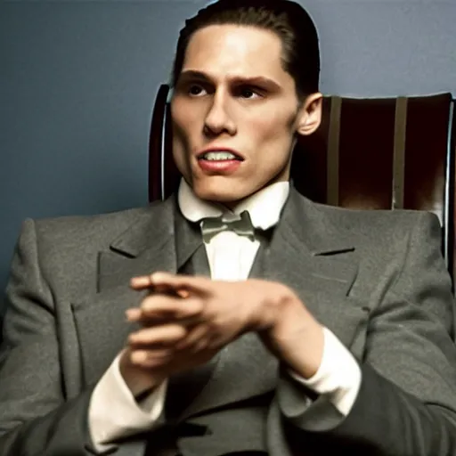 Prompt: Live Action Still of Jerma in The Godfather, real life, hyperrealistic, ultra realistic, realistic, highly detailed, epic, HD quality, 8k resolution, body and headshot, film still