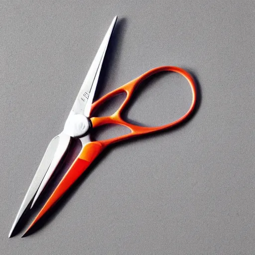 Prompt: a pair of scissors on a desk