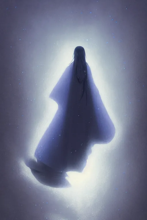 Image similar to a portrait of the sapphire herald in an elegant winter sweater, by makoto shinkai, by akihiko yoshida, by zdzislaw beksinski, by dariusz zawadzki, artbook, tone mapped, deep blues, shiny, soft lighting