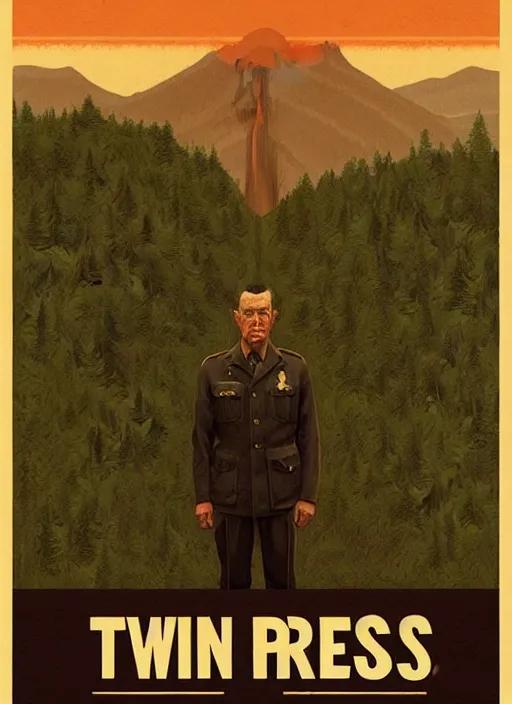 Image similar to twin peaks movie poster art, portrait of a vietnam war scene, from scene from twin peaks, clean, simple illustration, nostalgic, domestic, highly detailed, digital painting, artstation, concept art, smooth, sharp focus, illustration, artgerm, donato giancola, joseph christian leyendecker, wlop