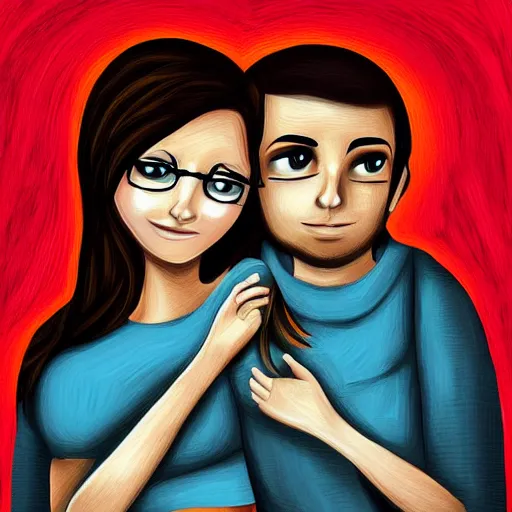 Image similar to true love, digital painting, trending on DeviantArt