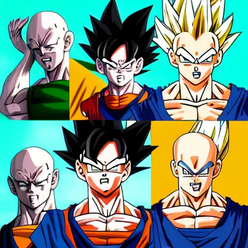 Image similar to portrait of dragonball character, trending on artstation