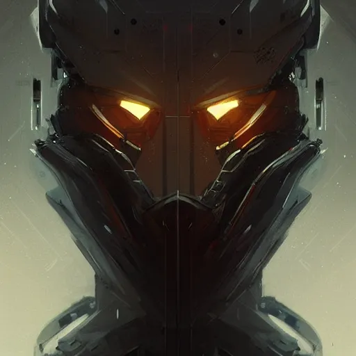 Image similar to professional concept art portrait of a predatory robotic species in a dark room by artgerm and greg rutkowski. an intricate, elegant, highly detailed digital painting, concept art, smooth, sharp focus, illustration, in the style of cam sykes.