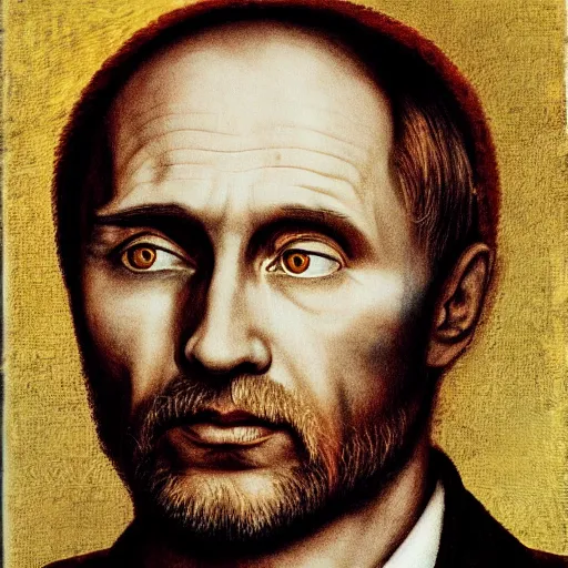 Image similar to macro head portrait centered, vision of ezekiel with vladimir putin,