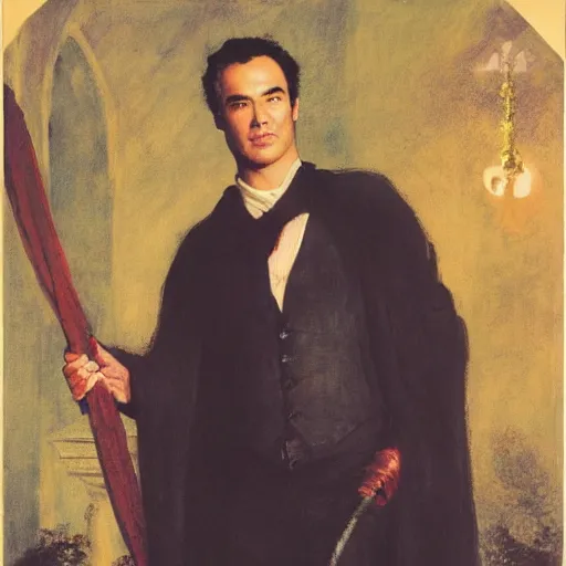 Image similar to cole turner from charmed scene by edwin austin abbey