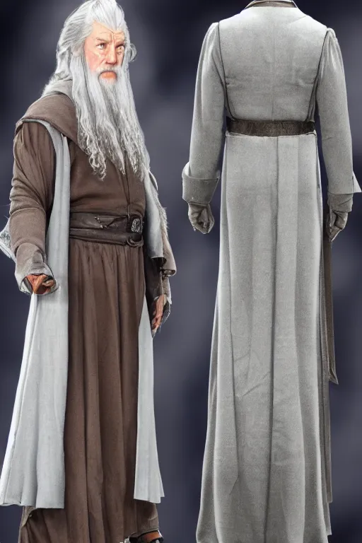 Image similar to gandalf as runway model on the catwalk, Fullbody