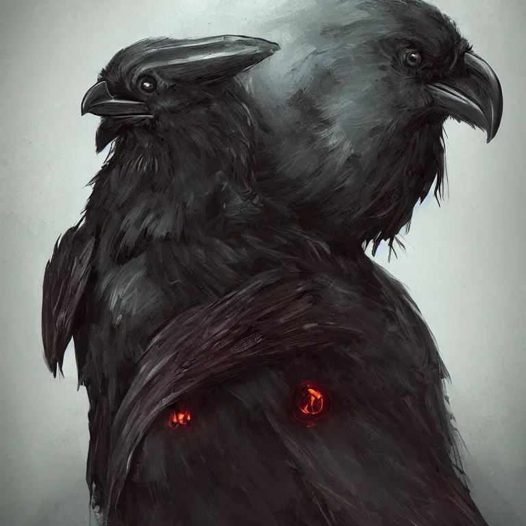 Image similar to portrait of a raven dressed as a necromancer by alex horely orlandelli, fantasy, artstation, d & d, smooth, illustration