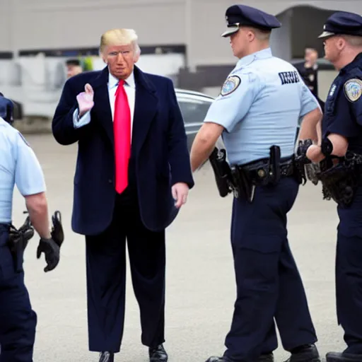 Image similar to donald trump getting arrested