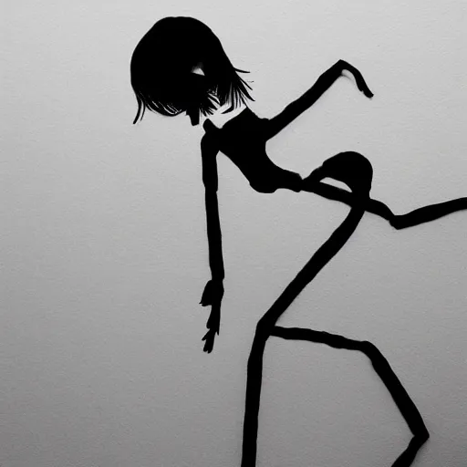 Image similar to full moon, figurines, tilt shift, style of shuzo oshimi, black outline, on white, smooth, thin sharp lines, detailed