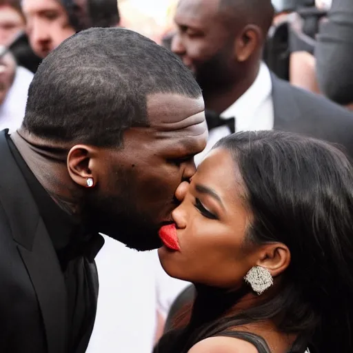 Image similar to 5 0 cent kissing with the game