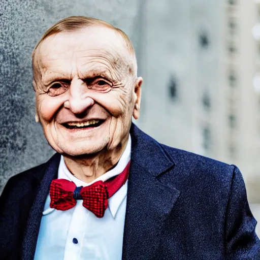 Prompt: outdoor portrait of a karol wojtyła smilling wearing stylish modern clothes, photo taken in 2 0 2 0, detailed, award winning photography