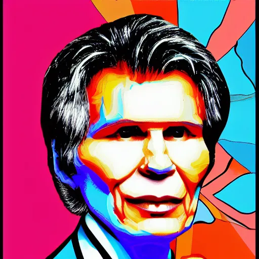 Prompt: bogdanoff portrait, pop art style, vivid colors